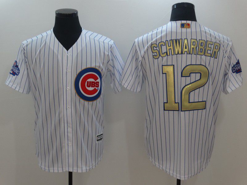 Men Chicago Cubs #12 Schwarber White Game 2021 MLB Jerseys->chicago cubs->MLB Jersey